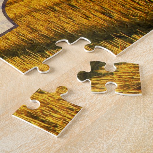 収穫の後の小麦畑 ジグソーパズル (側面)