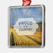 収穫の後の小麦畑 メタルオーナメント (左)