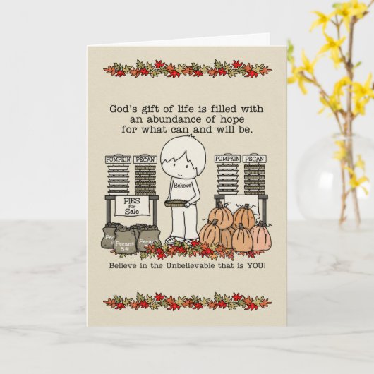 収穫の恵み カード (黄色い花)