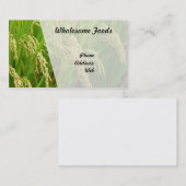 収穫の準備ができた緑豊かな緑の米分野 名刺 (正面/裏面)