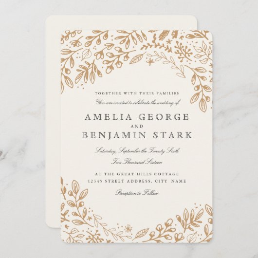 収穫の花 招待状 (正面/裏面)