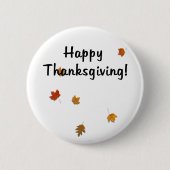 収穫の葉 缶バッジ (正面)