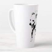 収穫の輝きの中で眠たそうなヨーン カフェラテマグ (左アングル)