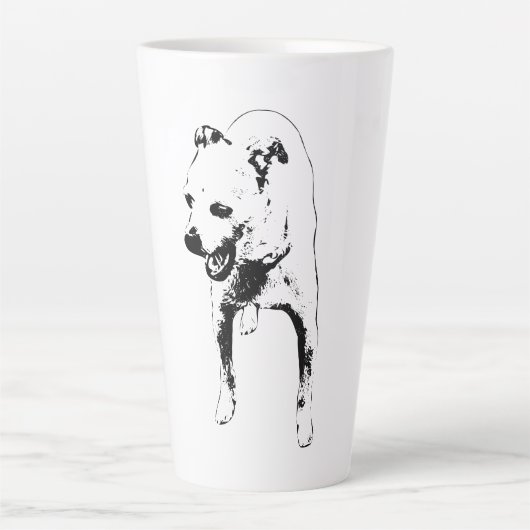 収穫の輝きの中で眠たそうなヨーン カフェラテマグ (正面)