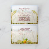 収穫の野とカボチャの籠 感謝祭 カード (内部)