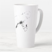 収穫の黄昏時の落ち着いたまなざし カフェラテマグ (右アングル)