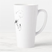 収穫の黄昏時の落ち着いたまなざし カフェラテマグ (右)