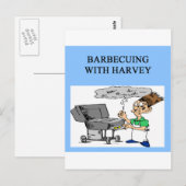 収穫を伴うバーベキュー ポストカード (正面/裏面)