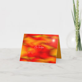 収穫オレンジと金ゴールド感謝のミニマリストv2 シーズンカード