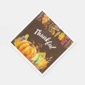 収穫カボチャと紅葉は感謝状縁ど態 スタンダードランチョンナプキン (角)