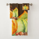 収穫カボチャと紅葉は感謝状縁ど態 バスタオルセット (インサイチュ)