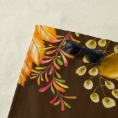 収穫カボチャと紅葉は感謝状縁ど態 ビーチタオル (インサイチュ)