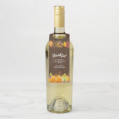 収穫カボチャと紅葉は感謝状縁ど態 ボトルネックタグ (ボトル)