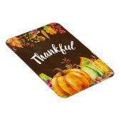 収穫カボチャと紅葉は感謝状縁ど態 マグネット (右側)