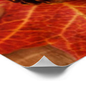 収穫カボチャと紅葉2 ポスター (角)