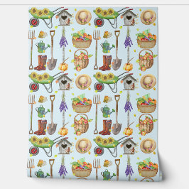 収穫ガーデニング工具果実と花 壁紙