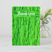 収穫グリーングラスのシード写真 サンキューカード (スタンド正面)