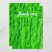収穫グリーングラスのシード写真 サンキューカード (正面/裏面)