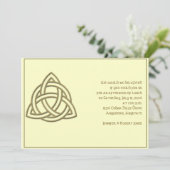 収穫ケルト結び目模様金ゴールドと神話アイボリーパーティー 招待状 (スタンド正面)