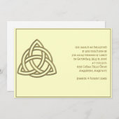 収穫ケルト結び目模様金ゴールドと神話アイボリーパーティー 招待状 (正面/裏面)