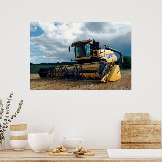 収穫コンバイン ポスター (キッチン)