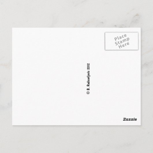 収穫シーズン中にドースが回転する ポストカード (裏面)