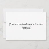 収穫フェスティバル招待状 招待状 (裏面)