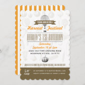 収穫フェスティバル誕生日救招待状日 セーブザデート (正面/裏面)