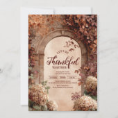 収穫ヴィネヤードストーン感謝祭ディナー 招待状 (正面)