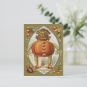 収穫人形パンプキンアップルナシコーンブドウ ポストカード (スタンド正面)