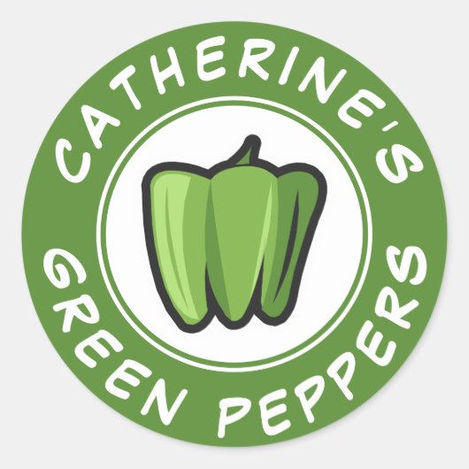 収穫園芸作物ラベル ラウンドシール (正面)