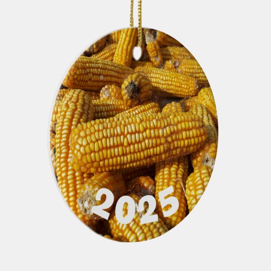 収穫後のトウモロコシのコブ山 セラミックオーナメント (右)