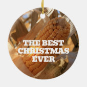 収穫後のトウモロコシのコブ山 セラミックオーナメント (裏面)