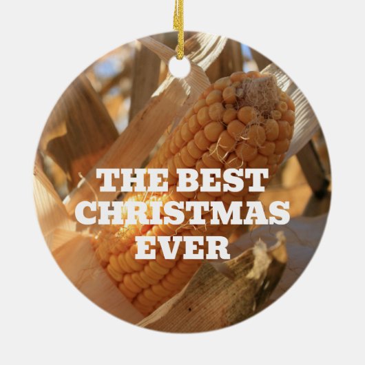 収穫後のトウモロコシのコブ山 セラミックオーナメント (裏面)