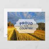 収穫後の小麦畑 ポストカード (正面/裏面)