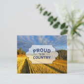 収穫後の小麦畑 ポストカード (スタンド正面)