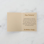 収穫感謝祭かわいいジンジャーキットンカボチャ サンキューカード (内部)