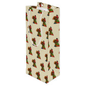 収穫感謝祭でかわいい七面鳥 ワインギフトバッグ (裏面アングル)