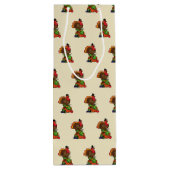 収穫感謝祭でかわいい七面鳥 ワインギフトバッグ (裏面)