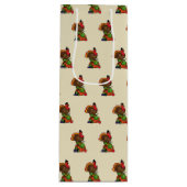 収穫感謝祭でかわいい七面鳥 ワインギフトバッグ (正面)