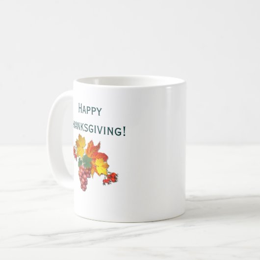 収穫時期の感謝祭 コーヒーマグカップ (正面左)