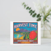 収穫時期アップルラベル – 矢木間，ワシントン州 ポストカード (スタンド正面)