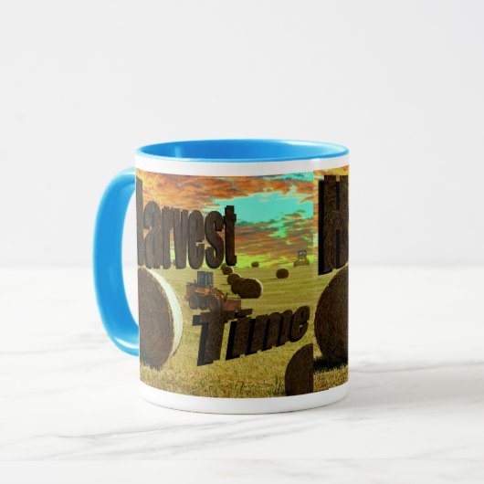 収穫時期テーマとロゴ、 マグカップ (正面左)
