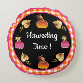 収穫時間お洒落 ラウンドクッション