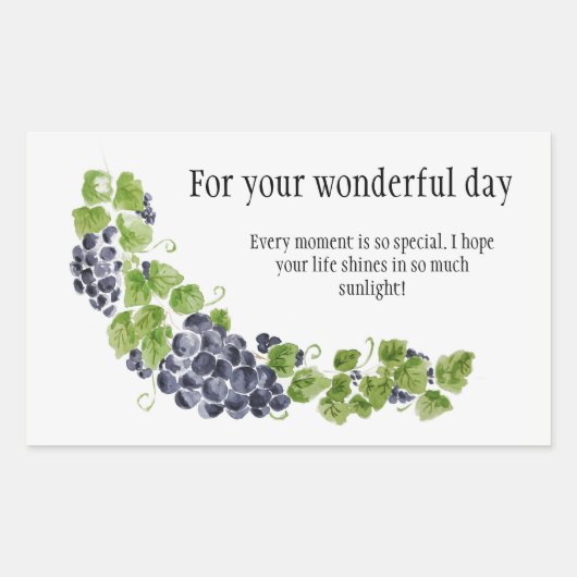 収穫時間ステッカー 長方形シール (正面)