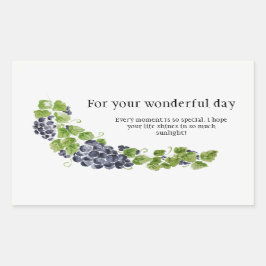 収穫時間ステッカー 長方形シール