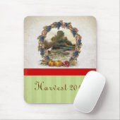収穫時間マウスパッドヴィンテージファームイラスト マウスパッド (マウス)