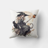 収穫月とラヴェンスの魔女と猫 クッション (裏面)