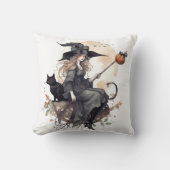 収穫月とラヴェンスの魔女と猫 クッション (正面)