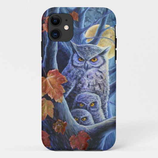 収穫月のフクロウ Case-Mate iPhoneケース (裏面)